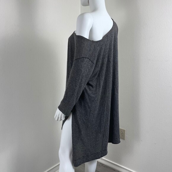 Free People Size M Oversize Pullover Tunic Blouse High Low Top Loungewear Casual - Picture 6 of 9